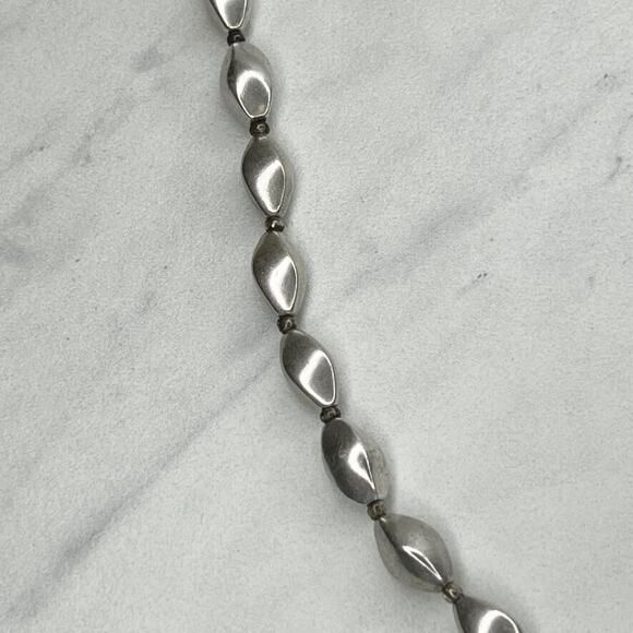 Chico's Salma Silver Tone Beaded Long Necklace - Picture 8 of 11